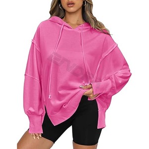 2025 femmes automne Style décontracté pull à capuche sweats XS taille Logo personnalisé couleur unie col zippé imprimé Technique - Product Image 1