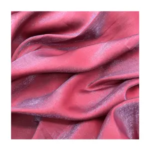 明るいコットンソフトウーブンレーヨンポリエステル光沢のある艶をかけられたシルクグラデーションカラーシマーシルキー生地女性ドレス卸売