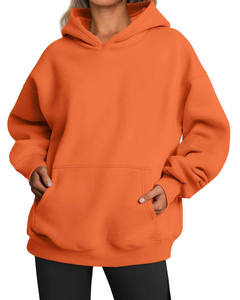 เสื้อฮู้ดผ้าเทอร์รี่สำหรับผู้หญิงผ้าฝ้าย100% โอเวอร์ไซส์สำหรับใส่วิ่งโลโก้ออกแบบได้ตามต้องการ - Product Image 5