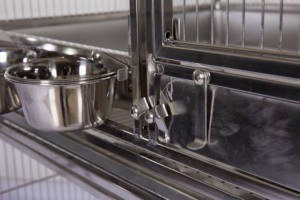 Op Maat Gemaakte 3-Tier Grote Zware Smeedijzeren Houten Vogelkooi Stalen Duivenhuis Met Knoopsluiting Voor Papegaaien Buitenvolière - Product Image 3