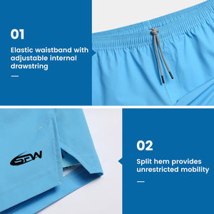 Shorts 2 en 1 pour hommes, streetwear, shorts de sport d'entraînement avec tissu à séchage rapide, compression intérieure et poche utilitaire élégante - Product Image 5