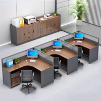 Mobilier de bureau moderne et simple, table de personnel, cloison d'écran multi-personnes, combinaison de bureau et de chaise