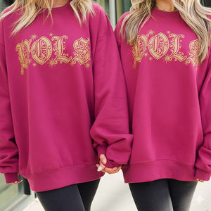 Sweat-shirt molletonné épais décontracté pour femme, col montant, coupe oversize, 100 % coton, manches longues, logo avant, écologique, collection hiver - Product Image 6