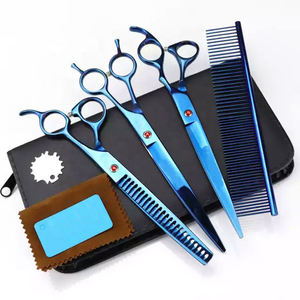 Juego de tijeras para el cuidado de mascotas de estilo pequeño profesional, fabricación sostenible, Kit de tijeras curvas para adelgazar gatos para el cuidado del perro - Product Image 6