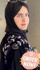 Abayas élégantes et modestes brodées à la main pour femmes Robes formelles traditionnelles de Dubaï Tissu respirant - Product Image 2