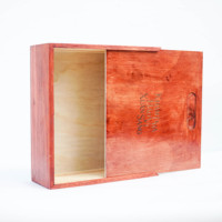 Confezione regalo di vino in legno Premium di alta qualità con coperchio scorrevole artigianale di alta qualità per la vendita al dettaglio di lusso