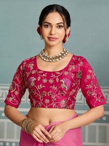 Thiết Kế Mới Màu Trắng Màu Xanh Lá Cây Fox Georgette Thêu <span class=keywords><strong>Saree</strong></span> Ruffle Phong Cách Sequin Làm Việc Wedding Party Ấn Độ Pakistan Nhanh Chóng Khô - Product Image 3