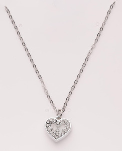 Collar minimalista moderno con colgante de corazón, chapado en plata religioso ortodoxo personalizado a la moda para mujeres y niñas para ropa de fiesta - Product Image 2