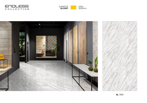 Carreau de sol en porcelaine 600x1200mm Carreaux de marbre en céramique fritté brillant pour le salon - Product Image 6