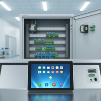 Pantalla Táctil Capacitiva con Puerto RS232 RS485 GPIO, Controlador Integrado HMI, Dispositivo de Automatización Industrial, Panel PC