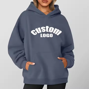 Sudadera con capucha de algodón 100% de alta calidad 420gsm personalizada del fabricante para mujer con capucha String Puff Print temporada de otoño - Product Image 3