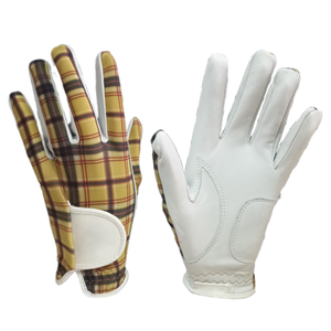 Gants de golf en cuir véritable Cabretta respirants avec logo personnalisé pour hommes femmes sublimation dos en lycra pour les sports de plein air - Product Image 1