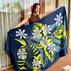 Embrace Bali vibrant charm with Summer Collection unique hand painted rayon <b>sarongs</b> showcasing floral designs blending artistry - Product Image 4