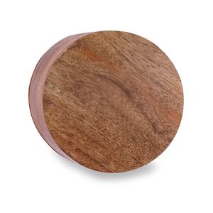 Boîte à sel ronde en bois d'acacia avec couvercle pivotant Gravé au laser Cave de rangement domestique pour sel et poivre Comprend une impression artisanale - Product Image 4