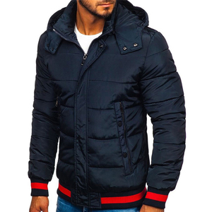 2025 Factory Wholesale Custom Logo Men Coated Puffer Jacket High Quality Fabric New Fashionable <b>Stand</b> Hooded Reasonable Price - Product Image 3