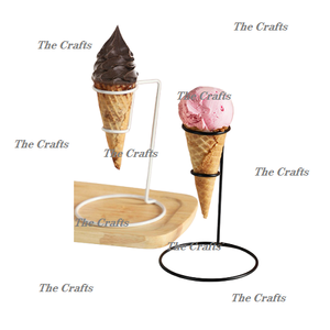 Support de crème glacée de couleur blanche de fer taille personnalisée de haute qualité pour décor de table support de cône de crème glacée - Product Image 5