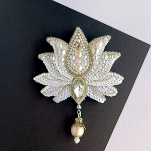 Beaded brooches Handmade designer brooch. High quality accessories. <b>Unique</b> design brooch. <b>Baby</b> shower best <b>gift</b>. - Product Image 1