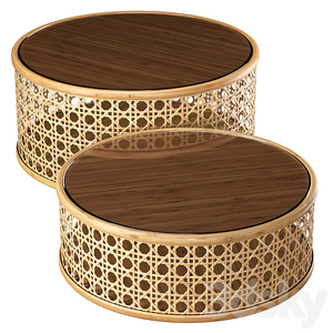 Herramienta lateral de bambú hecha a mano con acabado natural de estilo único, muebles de interior, mesa auxiliar de ratán Vintage para sala de estar moderna - Product Image 3