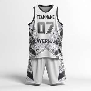 Ensemble d'uniformes de basketball avec impression de logo personnalisé, dernier design, maillot de basketball pour hommes en polyester respirant, uniforme de basketball pour hommes - Product Image 6