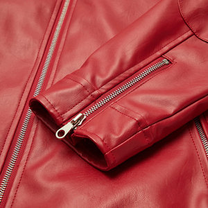 Veste en cuir pour homme, manches longues, haute qualité, fermeture éclair avant, plusieurs poches, nouveau style, veste d'extérieur pour homme, vestes pour homme - Product Image 5