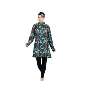 ชุดว่ายน้ำสตรีมุสลิมแขนยาวสวมใส่สบายสไตล์อิสลามคลุมเต็มตัวสไตล์มุสลิมพร้อมฮิญาบและบูร์กา - Product Image 3