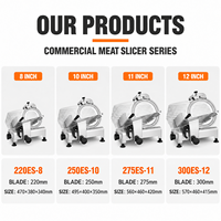 Trancheuse à viande commerciale robuste 120W, 8 pouces (220 mm), lame en acier inoxydable pour charcuterie, boucherie, restaurant, cuisine, vente en gros, OEM, ODM
