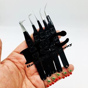 คีมคีบขนตาปลอมรูปเชอร์รี่เสน่ห์ใหม่สำหรับขนตาปลอมสแตนเลสขนมิงค์เชอร์รี่โลโก้ที่ยั่งยืน - Product Image 6