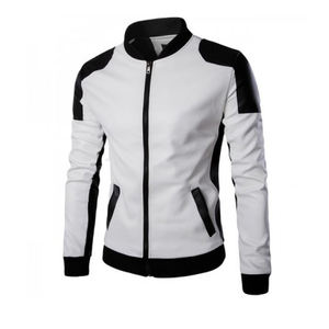 สินค้าใหม่ราคาส่งคุณภาพสูงออกแบบ OEM เสื้อแจ็คเก็ตหนังผู้ชายสลิมฟิตมีสไตล์สบายราคาต่ําเสื้อแจ็คเก็ตหนัง - Product Image 3