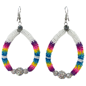 Boucles d'oreilles en perles de rocaille MULTI COLOR top Selling Hoop Earrings For Girls & Ladies Unique Design Seed Beads Hoop Earrings Beaded Earrings - Product Image 1