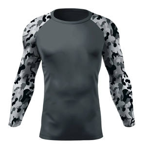 Servicio OEM Diseño personalizado Hombres MMA Rash Guard Bajo MOQ Cómodo Ropa transpirable Precio de fábrica - Product Image 1
