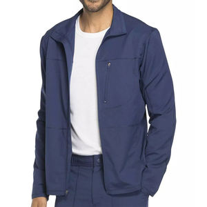 Vestes extensibles pour hommes de conception populaire de meilleure qualité Vêtements de travail Infirmière Hôpital Uniforme Hommes Warm up Scrubs Jacket Zip Front - Product Image 2