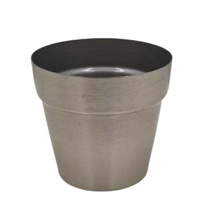 The Best Design Iron Round Planter Brush Nickel Silver Colour Stylish Look <b>Long</b> Flower <b>Pots</b> for Home & Garden Decorations Bulk - Product Image 2