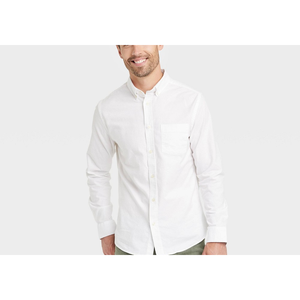 Camicia Oxford Casual da Uomo Goodfellow & Co, Manica Lunga, 100% Cotone Antipiega, Bianca, Taglia L - Product Image 2