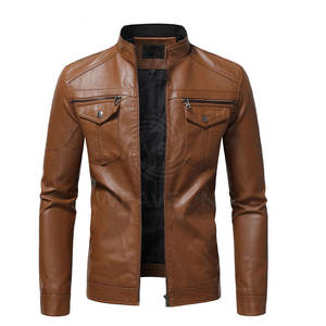 Chaqueta de Cuero de Alta Calidad, Chaqueta de Cuero con Logotipo Personalizado, Ropa de Moda, Chaqueta de Cuero para Hombre - Product Image 1