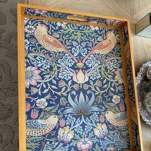 Best Home Decor Metal and Enamel Dish with Traditional Bird Design 8-Inch Meenakari Tray for Dinnerware Use - Product Image 2