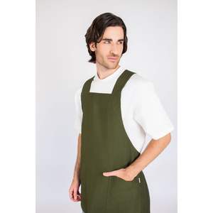 Tablier en toile vert Odaiba pour enfants, style japonais, personnalisable pour la cuisine, la peinture, les restaurants et l'alimentation - Product Image 4