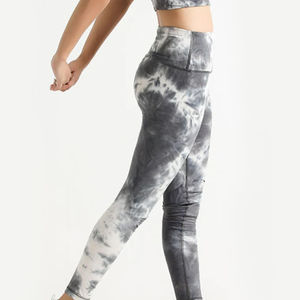 Mallas transpirables con tinte de corbata para mujer, estilo personalizado, llegada suave, sublimación, calidad de excelencia, cintura elástica, mallas de Yoga para mujer - Product Image 1