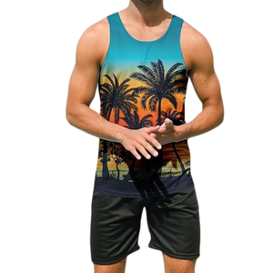 เสื้อกล้ามพิมพ์ลายสำหรับผู้ชายเสื้อแฟชั่นล่าสุด - Product Image 4