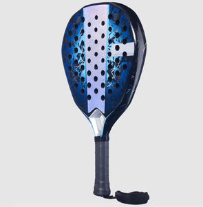 Raqueta de Pádel Personalizada Negra de Fibra de Carbono 18K con Diamantes, Profesional, Duradera, Ligera, Núcleo de EVA, Agarre Absorbente de Sudor, Venta al por Mayor a Bajo Precio - Product Image 2