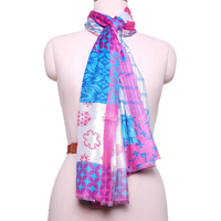 Écharpes Hijab Longues en Chiffon Léger et Modal, Imprimées Numériquement, Personnalisables, Luxueuses, Douces, Scintillantes, Respirantes, Respectueuses de la Peau, Style Ethnique