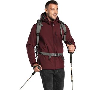 Chaqueta de lana Premium para hombre, impermeable, a prueba de viento, para exteriores, senderismo, todas las estaciones, invierno, cálido, transpirable, informal, frontal - Product Image 3