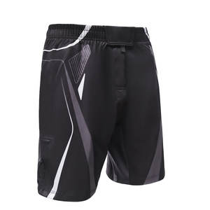 Pantalones Cortos de MMA para Hombre, 100% Poliéster, Transpirables, de Alta Calidad, Cintura Elástica, Cintura Media, Diseño Sólido, Casuales, Deportivos, para Correr - Product Image 1