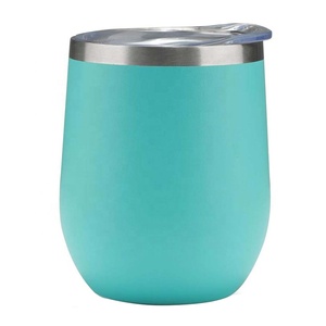 Vaso de vino aislado de acero inoxidable con forma de huevo de 12 oz multicolor con tapas 6-12 horas Aislamiento térmico Ecológico - Product Image 4