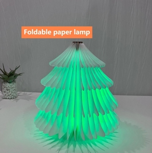 Quà Tặng Tùy Chỉnh Lễ Hội Giáng Sinh Đèn Lồng Gấp Ánh Sáng Đầy Màu Sắc Có Thể Sạc Lại Phòng Ngủ Bảng Xách Tay Có Thể Gập Lại Đèn Giấy - Product Image 4