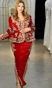 Hermosas cuentas de cristal adornadas, perlas, piedra de cristal en chaqueta roja y VESTIDO KARAROU en tela Crape para ropa de fiesta = 2025 - Product Image 2