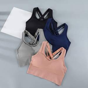 OEM femmes léger respirant Gym soutien-gorge de sport à fort impact entraînement Fitness Yoga Sexy rembourré grande taille haute qualité sans couture - Product Image 3