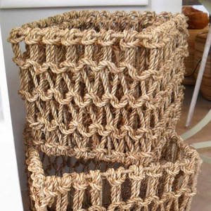 SET 2 CESTA DE YUTE CON MARCO METÁLICO PRECIOSA - Product Image 1