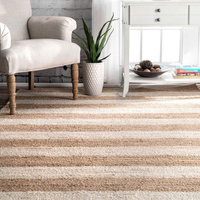 Tapis de sol bohème en jonc de mer et jacinthe d'eau, tissé à la main, à tissage plat, lavable, pour la décoration intérieure moderne
