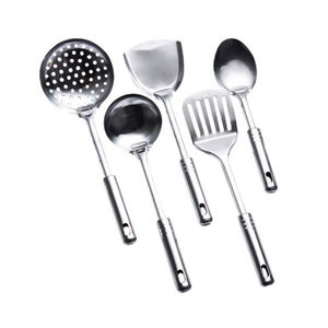 Juego de 5 Uds de Metal multifuncional para servir alimentos, utensilios de cocina, cubiertos de acero inoxidable, mesa pulida con espejo - Product Image 1