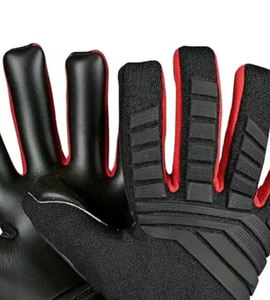 Gants de gardien de but en cuir respirant Durable professionnel Logo personnalisé impression paume plate unisexe Protection des doigts passionné de sport - Product Image 6